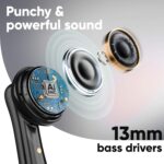 Mivi DuoPods Marathon Earbuds [New Launch], 70 Hours Playtime, AI-ENC for HD Calls, 13mm Drivers, IPX 4.0, BT v5.3, Made in India True Wireless Bluetooth Ear Buds - Image 4