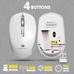 ZEBRONICS Zeb-Companion 500 2.4GHz Wireless Keyboard and Mouse Set, USB Nano Receiver, Chiclet Keys, Ultra Silent, Power On/Off Switch, Rupee Key, for PC/Mac/Laptop (White) - Image 5