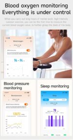 Smart Bracelet for Men Women, Wearable Health Activity Fitness Trackers Sports Monitoring Sleep Tracker with Free APP and 2 Bands (CANMIXK016) - Image 4