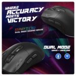 Cosmic Byte Raptor Dual Mode RGB Mouse, Pixart 3212 Sensor, Upto 4800 DPI, 10 Million Switches, 500Hz Polling Rate, Braided Cable, 11 RGB Effects, PTFE Mouse Feet (Black) - Image 3
