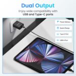 Ambrane 20W Dual Port Wall Charger, USB & Type C Adapter Fast Charging for iPhone 16/15/14/13/12/11 (Pro,Pro Max,Plus), iPad, Google Pixel, Samsung & All Type C Devices BIS Certified (H11 Black) - Image 4