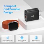 Ambrane 20W Dual Port Wall Charger, USB & Type C Adapter Fast Charging for iPhone 16/15/14/13/12/11 (Pro,Pro Max,Plus), iPad, Google Pixel, Samsung & All Type C Devices BIS Certified (H11 Black) - Image 5