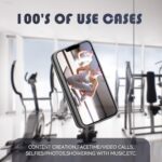 SKYCELL Suction Phone Case for Hands-Free Mobile Accessory Holder Grip, Video Phone Accessory Compatible Mirror, Shower-Black (Pack of-1) - Image 6