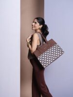 ZOUK Statement Business Bag | Jute | Vegan Leather Handcrafted Shoulder Bag Ideal For Office Use - Image 3