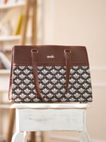 ZOUK Statement Business Bag | Jute | Vegan Leather Handcrafted Shoulder Bag Ideal For Office Use - Image 4