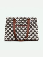ZOUK Statement Business Bag | Jute | Vegan Leather Handcrafted Shoulder Bag Ideal For Office Use - Image 6