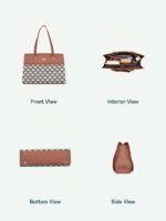 ZOUK Statement Business Bag | Jute | Vegan Leather Handcrafted Shoulder Bag Ideal For Office Use - Image 7
