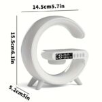 Elevea 𝟏𝟓 𝐘𝐞𝐚𝐫𝐬 𝐆𝐮𝐚𝐫𝐚𝐧𝐭𝐞𝐞, Elevea G-Shape RGB Bluetooth Speaker – Smart Alarm Clock with LED Light Display for Bedroom, Living Room, Game Room – Wireless Music & Clock - Image 3