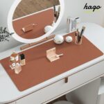 HAGO Premium PU Leather Desk Mat for Office & Home | Reversible Dual-Side Desk Pad (Brown & Grey) | Waterproof Anti-Slip Table Mat – 35×60 CM - Image 5