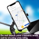 OTOROYS Metal CNC Bike Mount Holder Navigation 360 Degree Rotation Mirror Cradle for All Smartphones Bicycle, Motorcycle, Scooty (Black) - Image 5