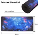 Seagull flight of fashion Large Extended Mouse Pad XXL with Non-Slip Rubber Base, Stitched Edge Mouse Mat for Laptop, Computer & Desk - 60 x 30 x 0.2 cm - Galaxy - Image 3