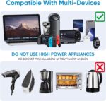 rts Universal Travel Adapter - Type C USB-C, 3-in-1 Universal Adapter Plug, Travel Accessory With 1 USB-C, 2.4A, All-In-One For Phone, Laptop, Mobile, Tablet, White - Image 5