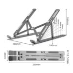 AAVATAR Adjustable Laptop Stand, Portable Aluminium Laptop Holder Riser for Desk, 7-Level Foldable Laptop Stand Compatible with MacBook, Tablets (10–15.6 inch - Silver) - Image 3
