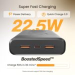 Ambrane 27000mAh Powerbank, 20W Fast Charging, Triple Output (2 USB & 1 Type C), PD, Quick Charge for iPhone, Android & Other Devices, Made in India + Type C Cable (Stylo Pro 27K, Black) - Image 3