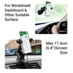ZEBRONICS WCC150,Wireless Cellular Phone Car Charger,15W Fast Charging,Upto 6.8 Inches,360° Rotatable+180° Tilt Adjustments,60Mm Extendable Telescopic Arm,Strong Suction Cup,1 Meter Cable,Black - Image 3