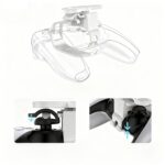 YSFVNP Steering Wheel Controller, Mini Steering Wheel for Controller, Controller Steering Wheel for PC and Gaming Game Accessories Silvery Grey - Image 3