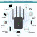 WiFi Repeater, 2024 Upgraded WiFi Amplifier Signal Booster, 4 Antennas, 2 LAN Ports, 2.4G/5G Dual Band Extender, Covers Up to 12880 Sq.ft and 100 Devices, WiFi Amplifier - Image 7