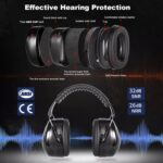 BDS Safety Premium Ear Muffs – NRR 26dB SNR 33dB Noise Reduction Headphones – Adjustable & Foldable Hearing Protection for Shooting, Construction, Studying, Sleeping (Full Black) - Image 6