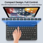 pTron Keyvo KW4 Wireless Keyboard & Mouse Combo Set, Ultra-Slim Keyboard w/ 78 Keys, Multimedia Keys, BT Mouse w/ 1600 DPI Precision Optical Sensor, Compatible with Tablets/Smartphones/PC (Black) - Image 4