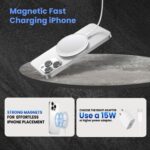 Elfora 15W MagSafe Wireless Magnetic Charging Pad | Compatible for iPhone 16|16 Pro|16 Plus|16 Pro Max|15|15 Pro|15 Plus|15 Pro Max|14|14 Pro|14 Plus|14 Pro Max|13|12 and All Qi Devices (White) - Image 4