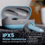 GOBOULT Y1 Pro Ear Buds Wireless 60H Playtime, 4 Mics Calling, 45ms Low Latency Gaming, Made in India,13mm Bass Driver Earbuds Buds TWS Bluetooth Wireless Earphone (Powder Blue) - Image 7