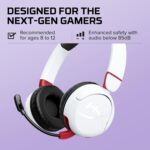 HyperX Cloud Mini – Wireless Headset,Compatible with PC,Chromebook,Nintendo Switch,PlayStation Controllers,Xbox Controllers,Phones, Laptops,Tablets,Volume Below 85dB,Immersive Sound,White - Image 3