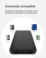 Belkin 10000 mAh Power Bank | Super Fast Charging | USB-C PD Port | 15W Charging for iPhone Series (16, 16 Pro Max), Samsung Galaxy, Google Pixel & More | 2 Years Warranty | Black - Image 4