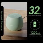 HAMMER Drop 5W Bluetooth Wireless Speaker with Twin Pairing, 1200 mAh Battery, 100H Standby Time, TWS Function, TF Card, USB Slot, Auto-Pairing, in-Built Mic, Type-C Charging, 52mm Driver (Green) - Image 4