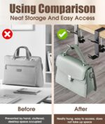 Headphone Stand Hanger Holder, Under Desk Aluminum Alloy Headset Stand with Fit for Gaming PC Accessories,Under Desk Clamp Hook Mount Suitable for Office, Computer (White) - Image 5