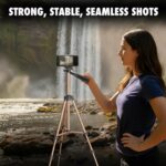 Kratos Aluminum Tripod Stand 51 Inch/130CM with 360° Rotatable Mobile Holder with Handle, Compatible with All Smartphones, GoPro & DSLR, Adjustable Tripod Stand for Photography & Video Shooting - Image 4