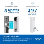 Tapo TP-Link Video Doorbell | Battery or Wired | 180° Ultra-Wide Head-to-Toe View | Ring Call | 2K QHD | Free Package/Person Detection | Local & Cloud Storage | Full Color Night Vision D225 - Image 4