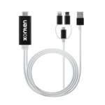 3 in 1 HDMI Adapter 1080p, Type-C/Lightning/Micro USB to TV/Monitor/Projector, MHL & Non MHL Phone to HDMI, Compatible with Android 9 & iOS 5 Above Versions - Image 2