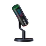 AKKORD USB Condenser Microphone with RGB Lights, Real-Time Monitoring, Noise Cancellation, Plug & Play USB-C Mic for PC, Mac, Android, iPad – Ideal for Podcasting, Gaming & Streaming - Image 2