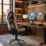 ASE GAMING Gold Series Ergonomic Gaming Chair Premium PU Leather, Adjustable Neck & Lumbar Pillow, 180 Degree Recline with Black Metal Base with 3 Years Warranty (White) - Image 2