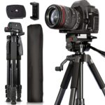 Adofys 76” Professional Aluminium Camera Tripod with Travel Bag and Phone Holder |Operating Height: 76 inch | Maximum Load Capacity up to 10kg | Compatible with All Cameras, Cell Phones, Projector - Image 2