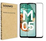 Amazon Brand - Solimo Screen Guard Tempered Full Screen Protector Edge Coverage Screen Protector for Samsung m05 Bubble Free Application | 9H Surface Hardness Tempered Glass (Pack of 1). Clear - Image 2