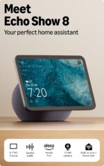 Amazon Echo Show 8 (newest model), vibrant 8.7" HD display with spatial audio & Alexa, new sleek design, smart home controls, 2x bass speaker, 13 MP camera, bluetooth, Graphite - Image 2