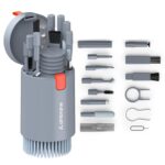 Ambrane 20-in-1 Cleaning Kit for Smartphones, Tablet, PC Computer, Laptops, Keyboards, DSLR Camera Lens, Earphones, Airpods with Screen Dust Brush, Key Puller & Spray Bottle (ACK-01, Grey) - Image 2