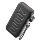 Ambrane 20000mAh Powerbank with in-Build Type C Cable, 22.5W Fast Charging, USB & Type C Output, Power Delivery, Quick Charge for iPhone, Android Mobile & Tablets, Earbuds, (Stylo N20, Black) - Image 2