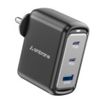 Ambrane 70W Fast Charging Adapter Gan Charger,3 Ports (2 Type C & 1 USB),BIS Certified,for iPhone 16/15/14 Samsung,Type C Laptops: MacBook,Dell,ASUS,Fast Charger PD Technology (Charge 70),Black - Image 2