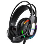 Ant Esports H525 Pro RGB Gaming Headset Gaming Over Ear Wired Headphones with Mic| 2 * 3.5MM Jack + USB for RGB Light |50 MM Drivers | Compatible with PC/ PS4/Xbox One/Nintendo/Mobile_Black - Image 2