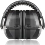 BDS Safety Premium Ear Muffs – NRR 26dB SNR 33dB Noise Reduction Headphones – Adjustable & Foldable Hearing Protection for Shooting, Construction, Studying, Sleeping (Full Black) - Image 2