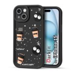 Back Case Cover Compatible for iPhone 15 | Cute Fun Cartoon 3D Ball Coffee Silicone Case | Camera & Body Protection | Shock Proof | for iPhone 15 | Color Black | Pack of 1 - Image 2