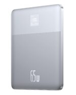 Baseus Blade2 12000mAh 65W Fast-Charging Power Bank – Ultra Slim with Digital Display, Dual Type-C PD Output – Horizon Silver (with 100W Type-C Cable) - Image 2