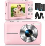CAMKORY Digital Camera FHD 1080P 44MP Compact Camera 16X Digital Zoom Camera Small Easy to Use Selfie with 2 Batteries for Children Beginners Girls - Image 2
