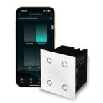 CONBRE SW4 Wi-Fi Smart Modular 4 Gang Touch Switch for Home automation, Energy Monitoring, remote control | Suitable for fan, light & 10A socket | Works with Alexa, google Assistance & Siri (White) - Image 2