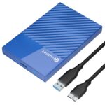 Cablet 2.5 Inch SATA USB 3.0 HDD/SSD Portable External Enclosure for 7mm and 9.5mm, Tool-Free Design, Supports UASP Max 6TB (HD2577-U3-BL) - Image 2