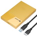 Cablet 2.5 Inch SATA USB 3.0 HDD/SSD Portable External Enclosure for 7mm and 9.5mm, Tool-Free Design, Supports UASP Max 6TB (HD2577-U3-YL) - Image 2