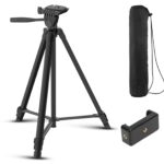 DIGITEK (DTR 480LW) 57 Inch Portable Aluminium Alloy Tripod with Smartphone Holder & 360° Ball Head, 3 Section Adjustment, 2kg Load Capacity, Carry Bag, Compatible with Smartphone, Video Camera, DSLR. - Image 2