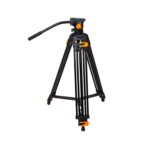 DIGITEK® (DPTR 605 VD) 183cm Heavy Duty Tripod with 2 Way Pan Head & Bubble Head, 6 Feet Max Height, 20kg Max Load, Rubberized Legs, Quick Release Head for Digital Video Cameras & GoPro Devices - Image 2